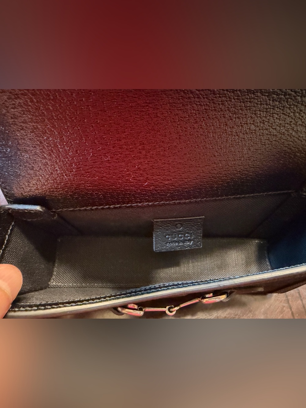 New Authentic Gucci GG Supreme Jumbo Logo Black Crossbody Bag - Picture 12 of 14